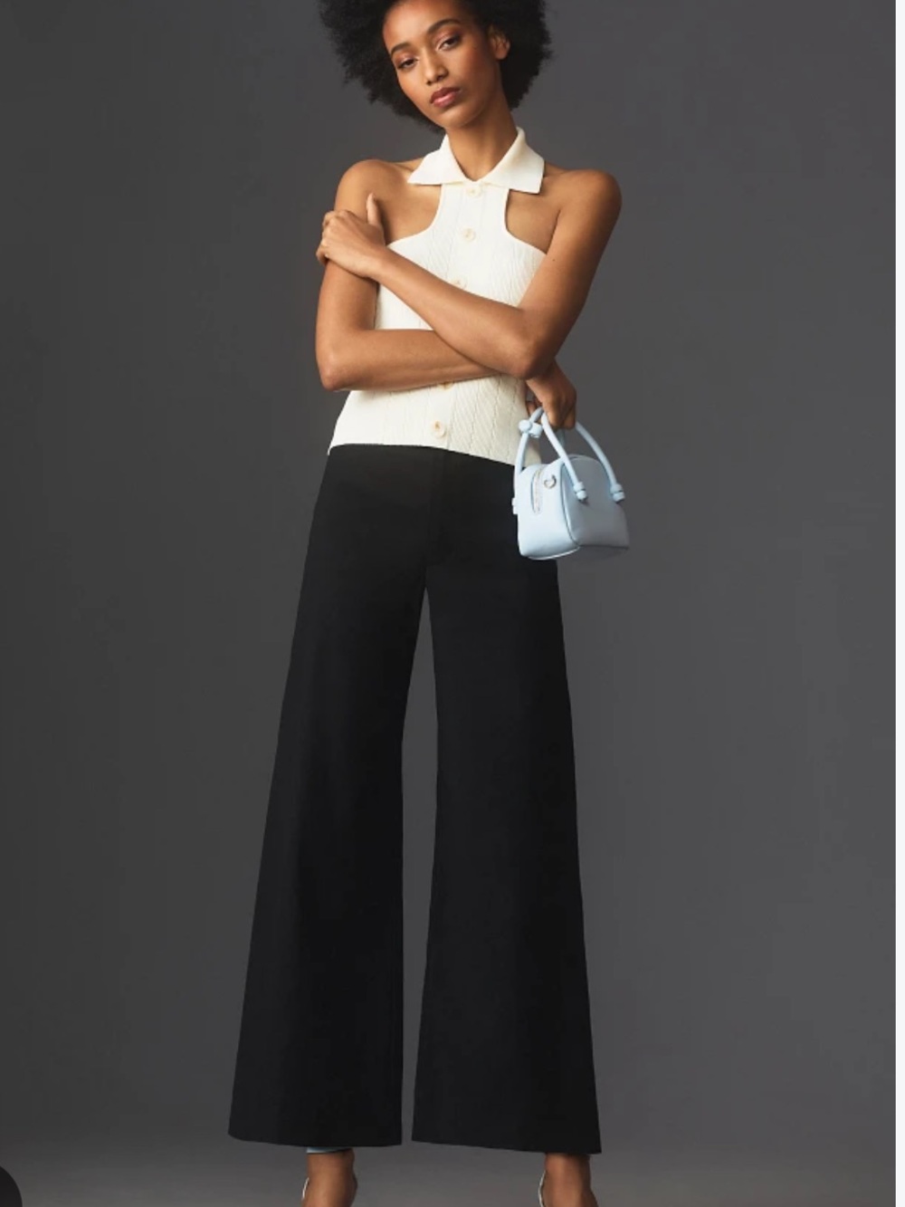 Anthropologie Maeve - Ettie Wide Leg Dark Blue Denim Jeans